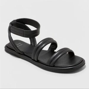 a new day Black Strappy Sandals